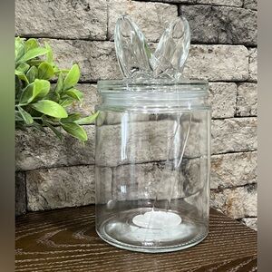 Charming Storage  Jar with Bunny Ear Lid ~New~
